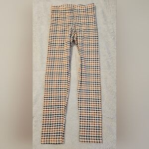 Old Navy Kids Plaid Leggings - Black, White, Brown